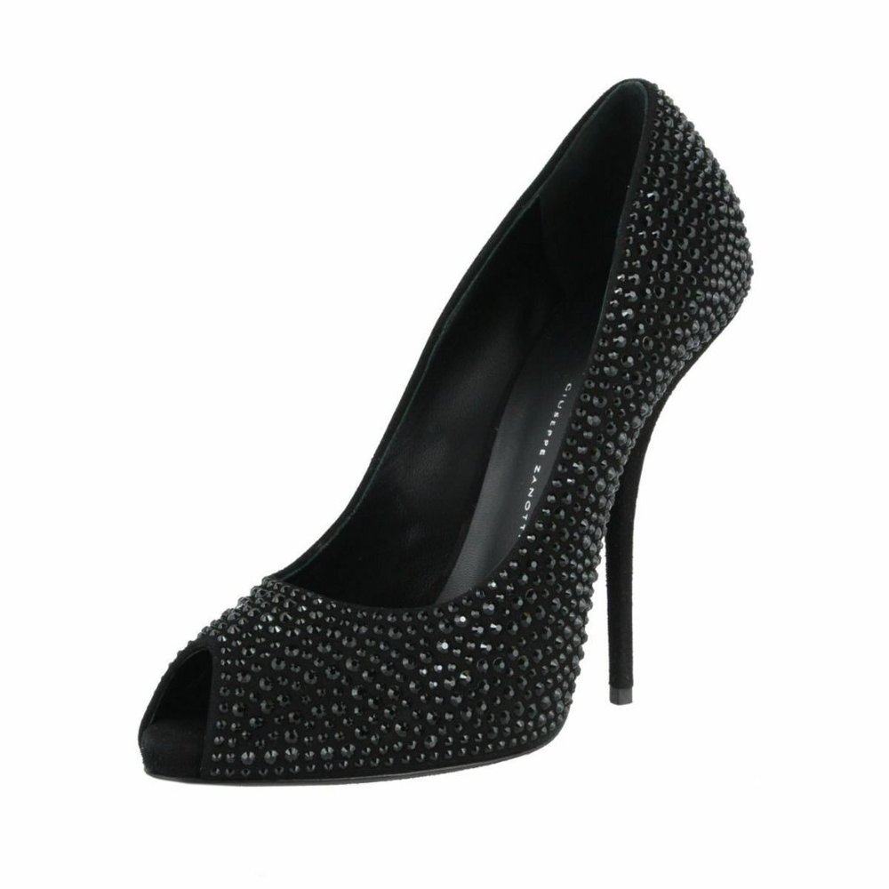 Giuseppe Zanotti Design Sparkle Leather Pumps
